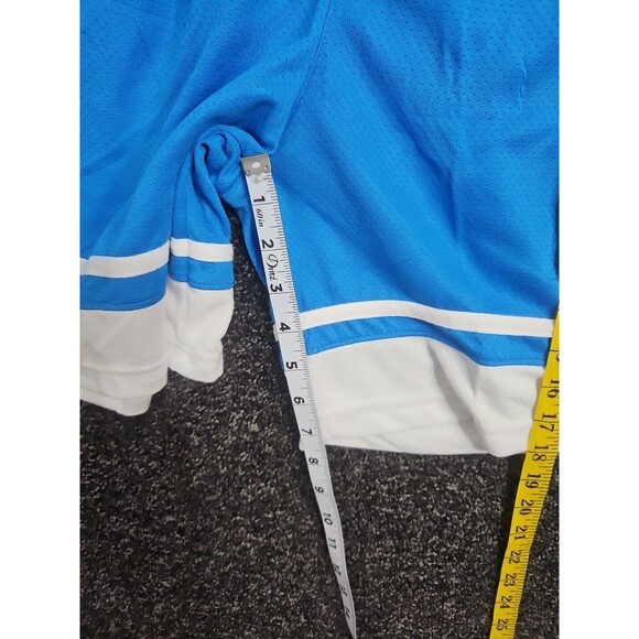 Spalding Medium Blue and White Men's Shorts Basketball Athletic Running Gym NWOT - Picture 5 of 8